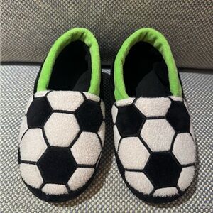 Kids soccer slippers.